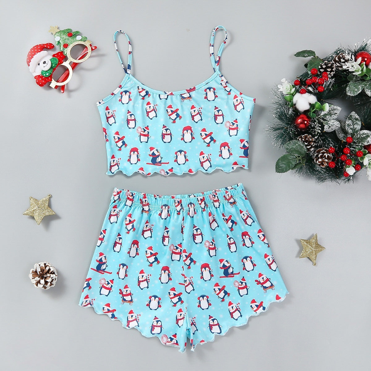 Christmas European And American Thin Pajamas Women&