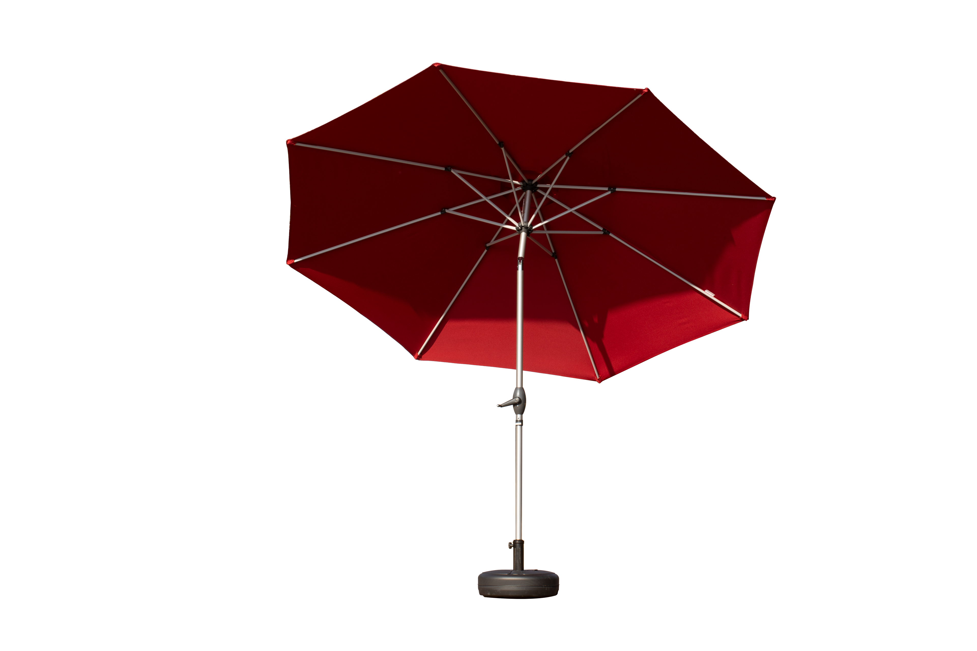 10FT Patio Umbrella, Outdoor Table Umbrella With Push Button Tilt And Crank, UV Protection Waterproof Market Sun Umbrella With 8 Sturdy Ribs For Garden, Deck, Backyard, Pool Brick Red