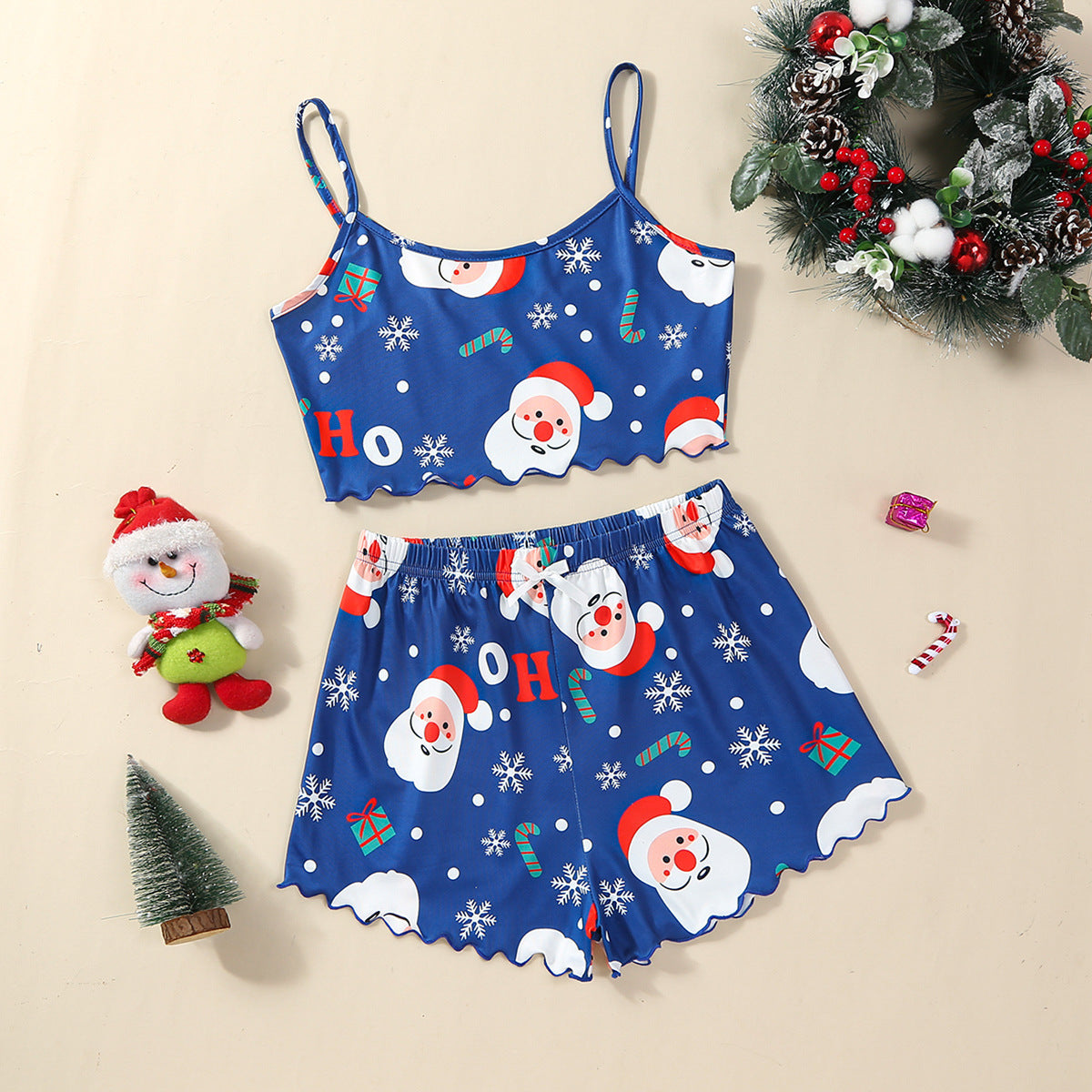 Christmas European And American Thin Pajamas Women&