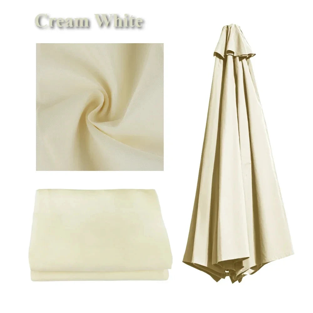 Parasol Replaceable Parasol Top Cloth Garden Patio Canopy Umbrella Cover Waterproof Sunshade 2/2.5/2.7/3m For 6 Ribs/8 Ribs