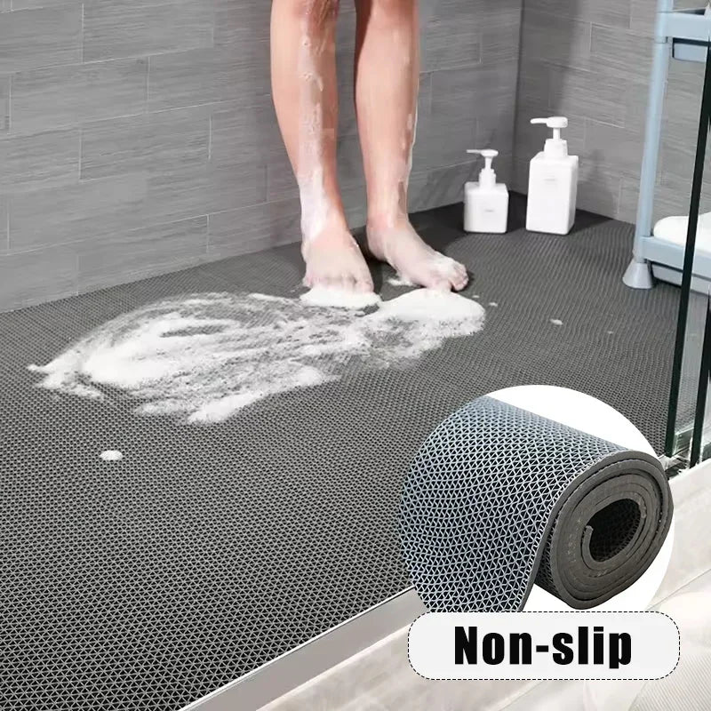 Drainage Non Slip Commercial Floor Mat PVC Drainage Bathroom Pool Floor Mat Mesh Big Hollow Door Mat Roll for Swim Pool