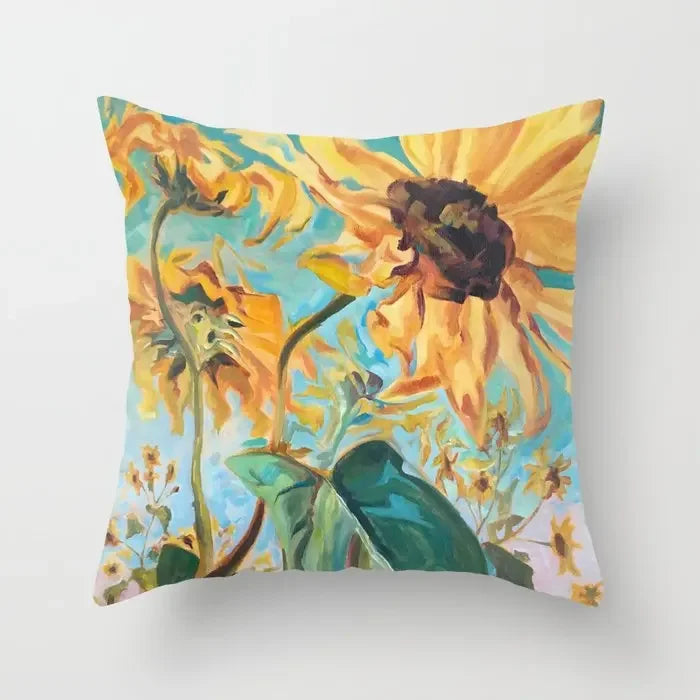 Sunflower Cushion Cover Summer Sofa Pillow Bedroom Home Decor Car Office