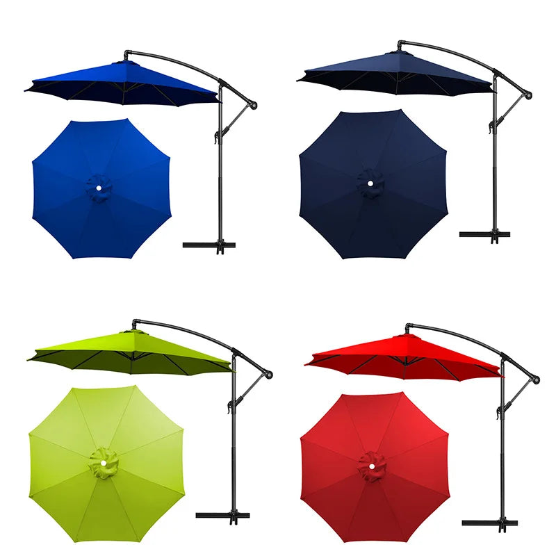 6 Ribs/8 Ribs Parasol Replacement Cloth Without Stand Parasol Umbrella Cover Waterproof Sunshade Cloth Canopy Patio Garden Cover