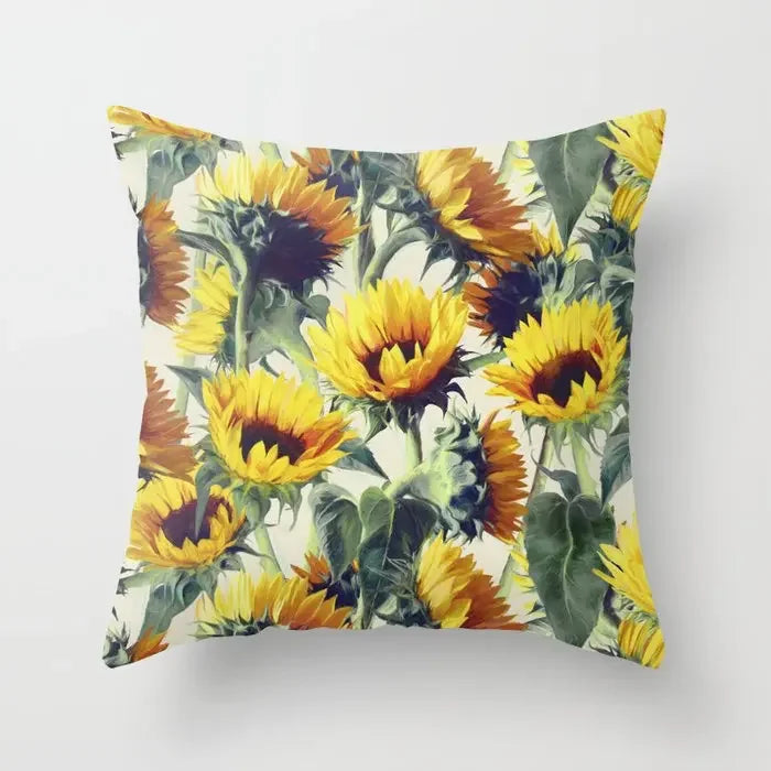 Sunflower Cushion Cover Summer Sofa Pillow Bedroom Home Decor Car Office
