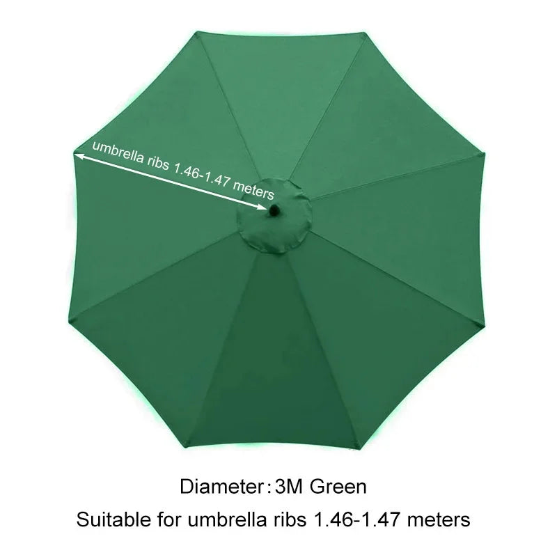 Parasol Replacement Cloth Outdoor Garden Banana Umbrella Cover Waterproof Sunshade Canopy For 6 Ribs/8 Ribs Parasol