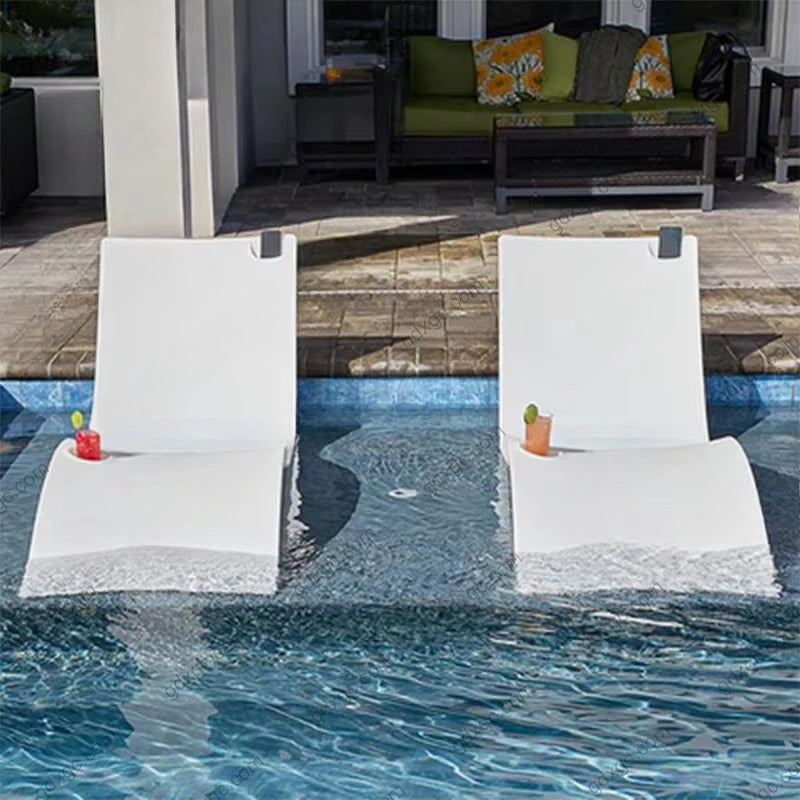 Garden Pool Resort Furniture Outdoor Loungers Water Sun Loungers