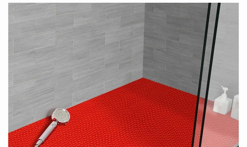 Drainage Non Slip Commercial Floor Mat PVC Drainage Bathroom Pool Floor Mat Mesh Big Hollow Door Mat Roll for Swim Pool