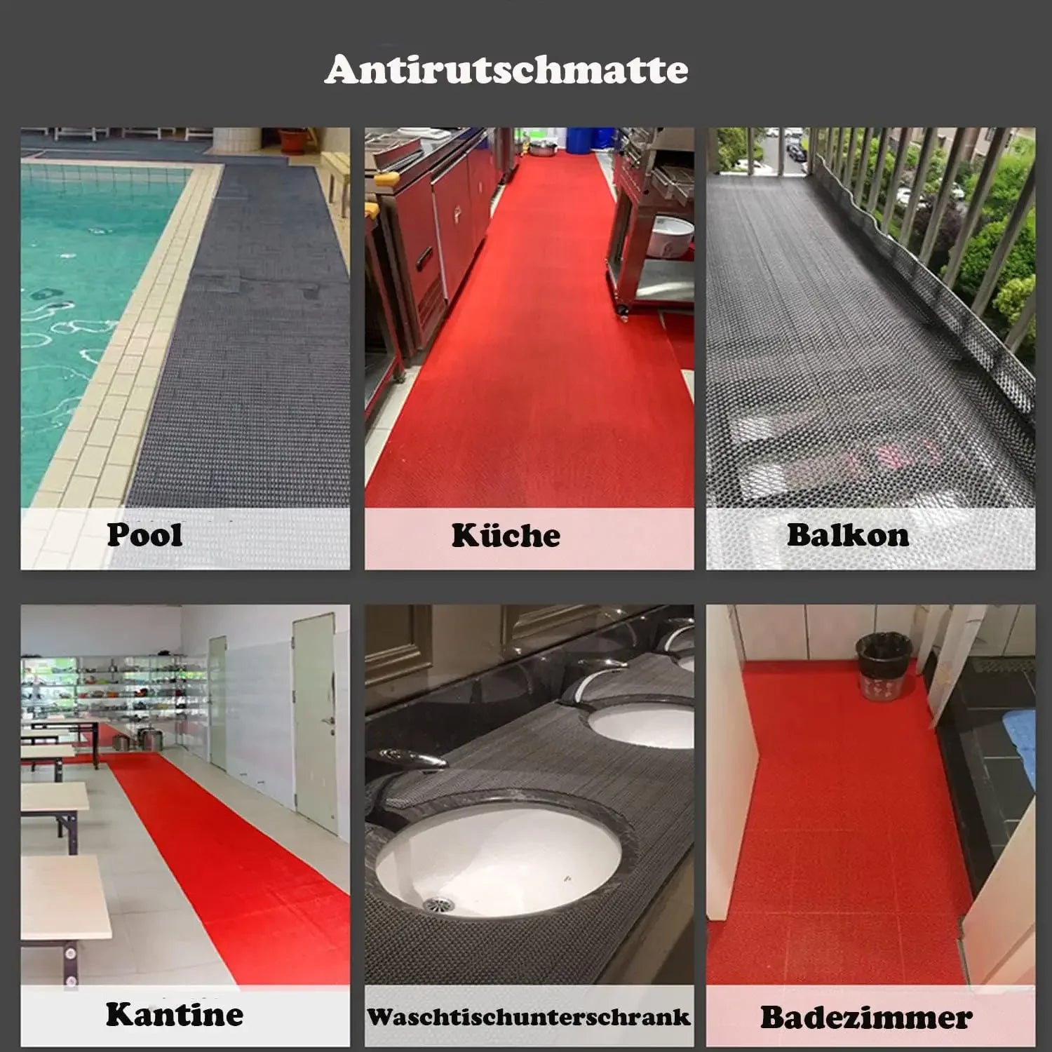 Hollow Non-slip Drainage Floor Mat Bathroom Damp Area Door Shower Floor Mat Multi-functional Kitchen Waterproof Plastic Carpet