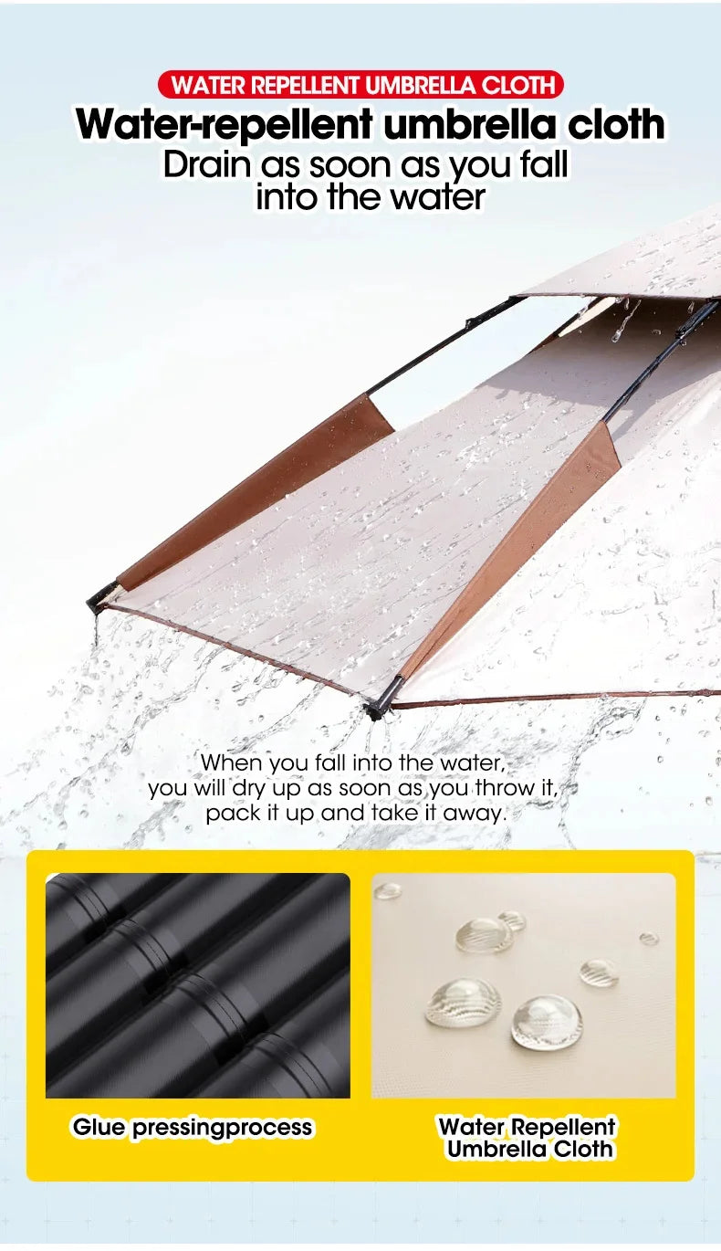 Fishing Umbrella 2.0-2.4M New Fashion Outdoor Sun Protection Windproof Waterproof Parasol Portable Large Beach Umbrella Shade