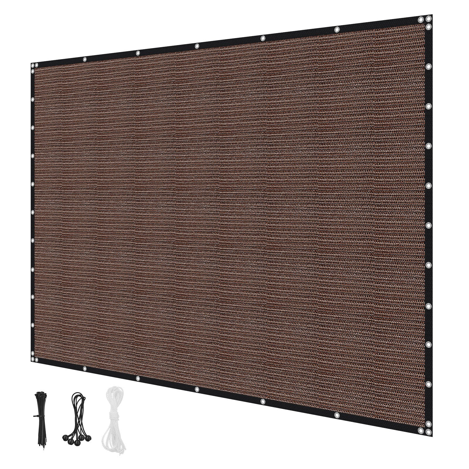 Sun Shade Cloth, 10 X 12 Ft Pergola Shade Cover With Stainless Steel Grommets, Sun Shades Canopy Privacy Screen With 140 GSM HDPE Material, For Outdoor, Patio, Garden, AndBackyard Brown