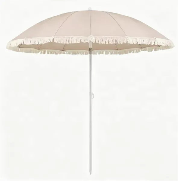 7 FT Boho Patio Umbrella With Fringe Tassel, 30&
