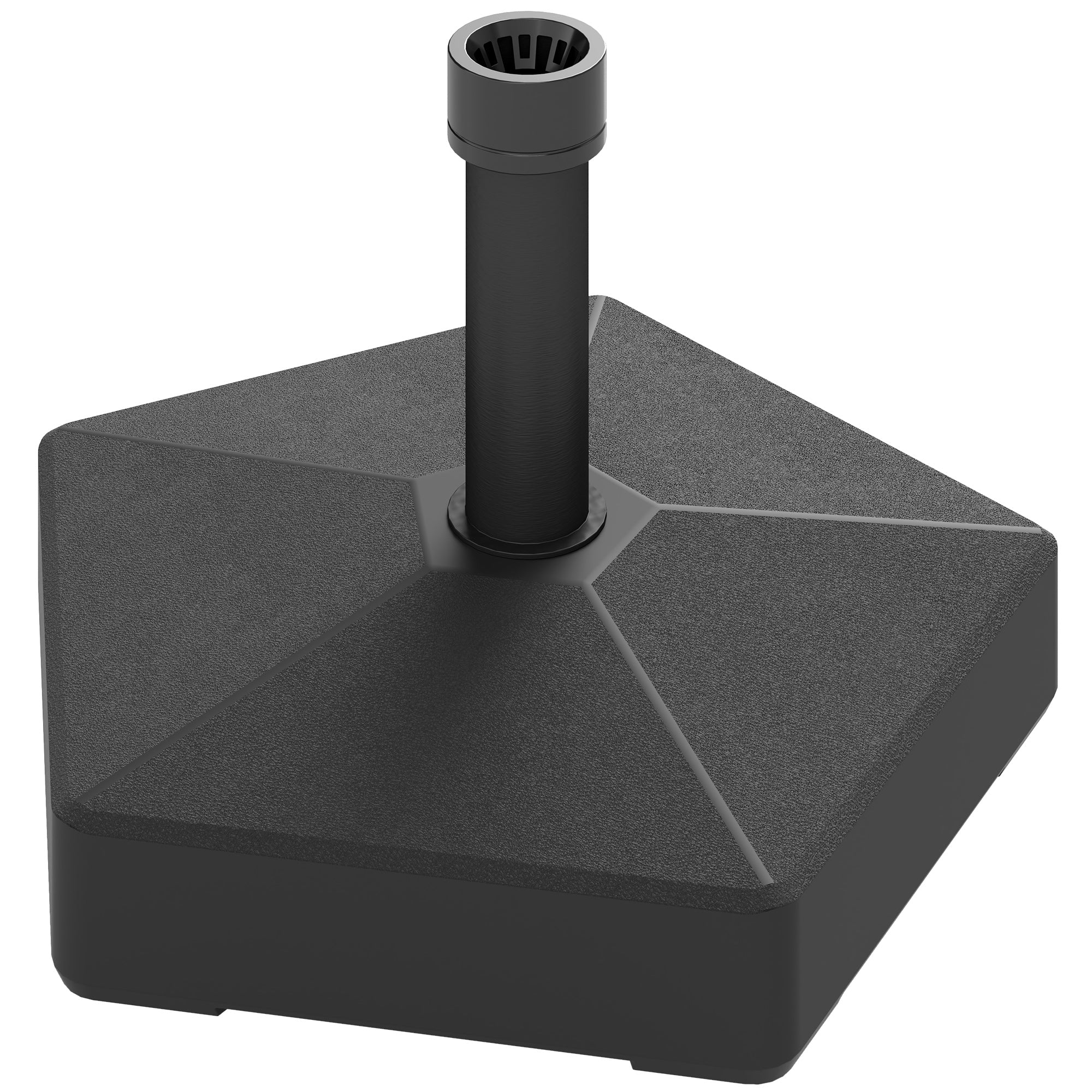 Patio Umbrella Base Holder, Heavy Duty Outdoor Umbrella Stand Base, Filled Up to 42lbs with Stand or 33lbs with Water for Garden, Poolside, Black
