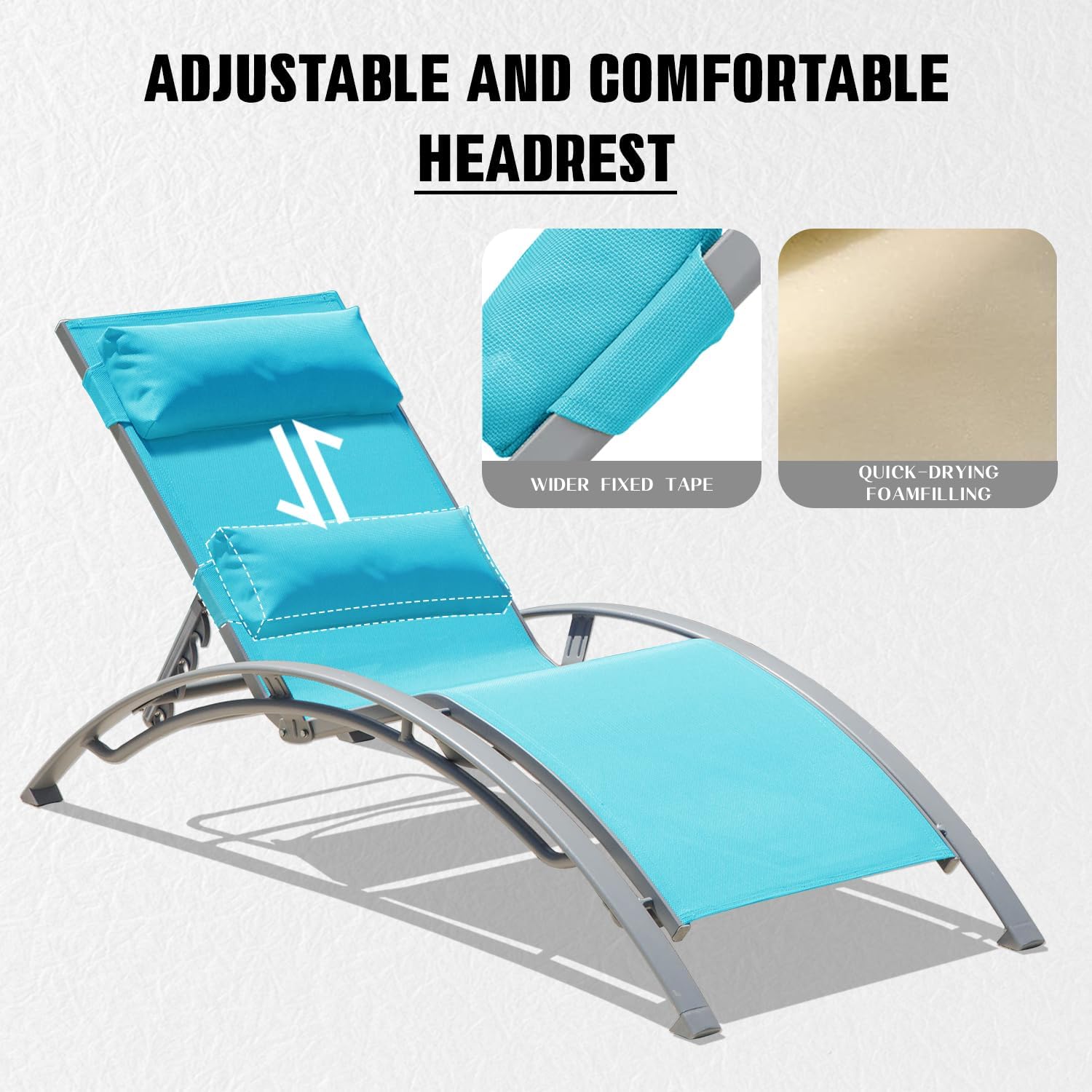 Pool Lounge Chairs Set Of 2-Lake Blue 2 Lounge Chairs