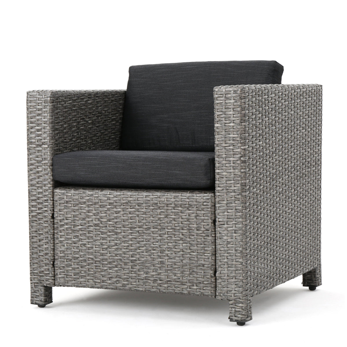 Puerta 4-Piece Outdoor Furniture Set with Water-Resistant Cushions - Rattan