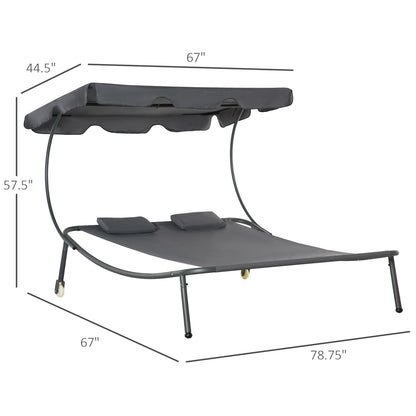 Patio Double Chaise Lounge Chair