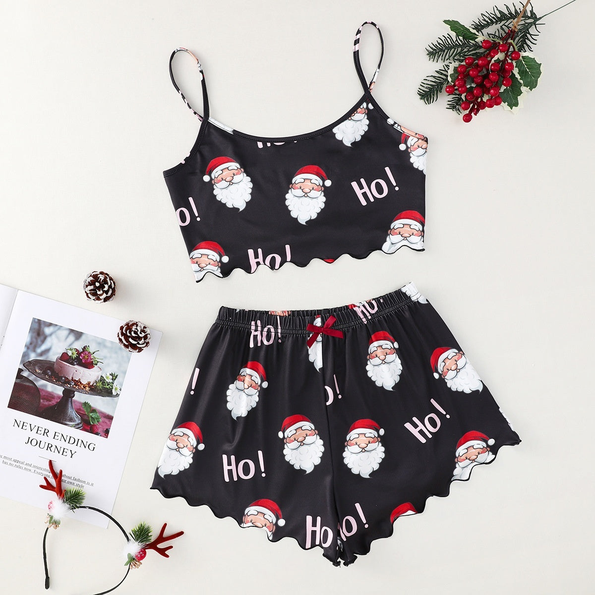 Christmas European And American Thin Pajamas Women&