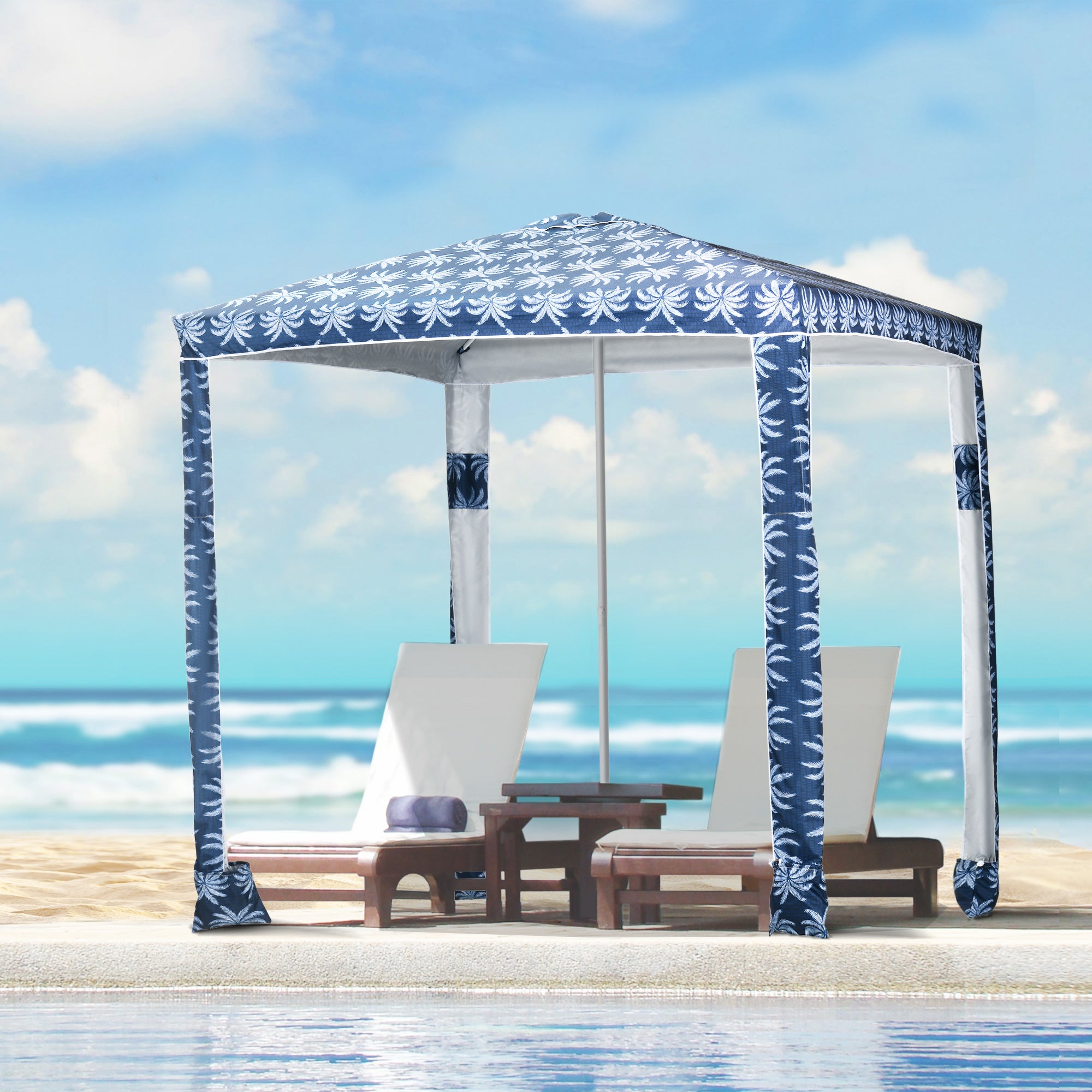 Quick Beach Cabana Canopy Umbrella, 6.5&
