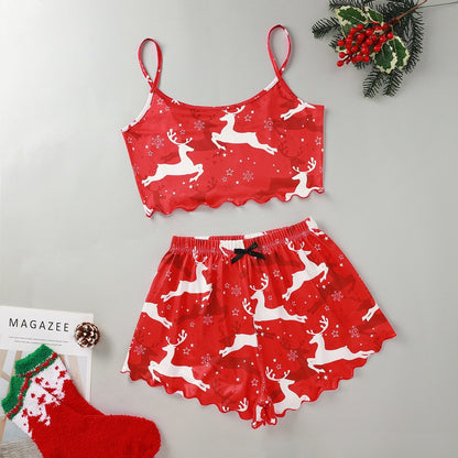 Christmas European And American Thin Pajamas Women&