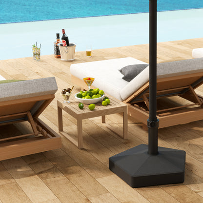Patio Umbrella Base Holder, Heavy Duty Outdoor Umbrella Stand Base, Filled Up to 42lbs with Stand or 33lbs with Water for Garden, Poolside, Black