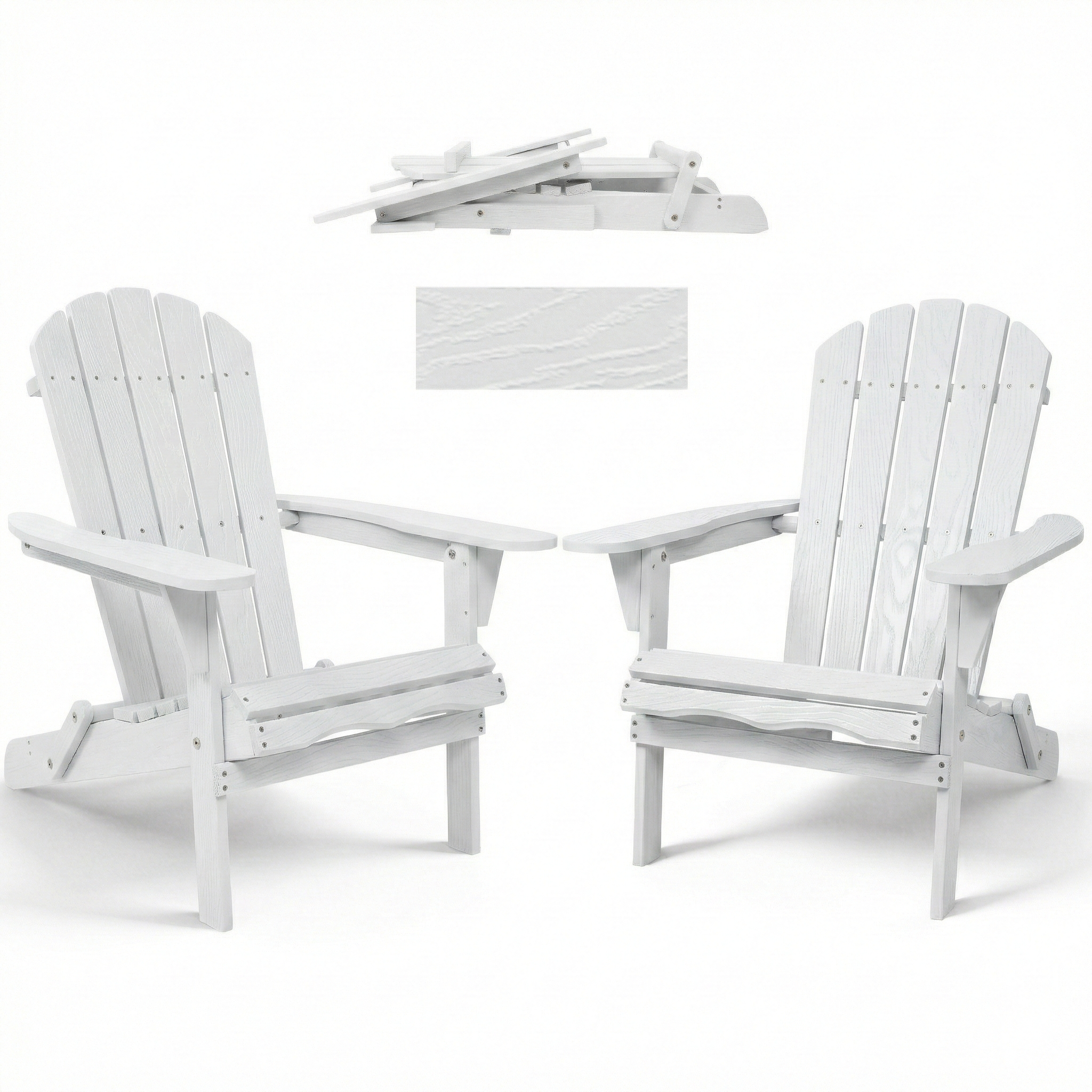 Wood Lounge Patio Chair For Garden Outdoor Wooden Folding Embossed Adirondack Chair Solid Wood Lounge Patio Chair With Wood Grain