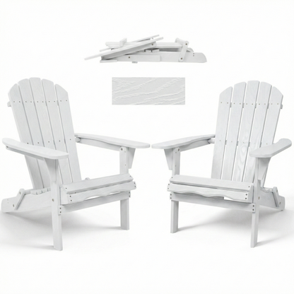 Wood Lounge Patio Chair For Garden Outdoor Wooden Folding Embossed Adirondack Chair Solid Wood Lounge Patio Chair With Wood Grain