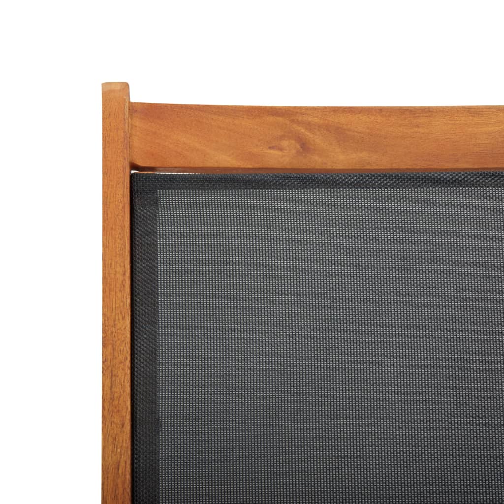 sun lounger made of solid acacia wood and textilene