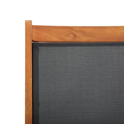 sun lounger made of solid acacia wood and textilene
