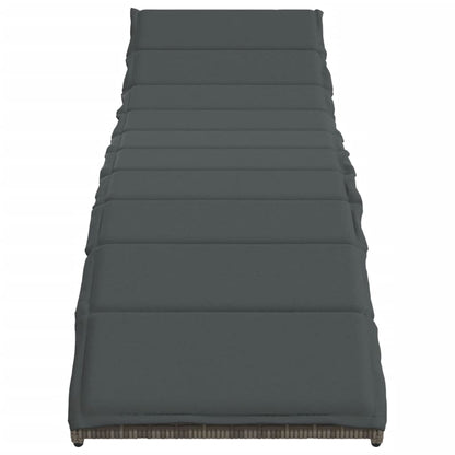 sun lounger with cushions 55x poly rattan