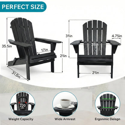 Wood Lounge Patio Chair For Garden Outdoor Wooden Folding Embossed Adirondack Chair Solid Wood Lounge Patio Chair With Wood Grain