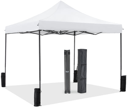 10 X 10ft  Up Canopy Tent Easy Setup Outdoor Shade Instant Portable Sun Shelter Canopy Tent For Parties Camping Beach
