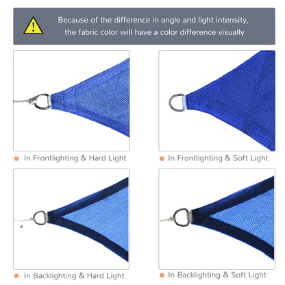 16’ x 20’ Sun Shade Sail Canopy Outdoor Shade Sail Cloth for Patio Deck Yard with D-Rings and Rope Included, Blue