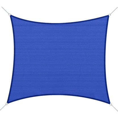 16’ x 20’ Sun Shade Sail Canopy Outdoor Shade Sail Cloth for Patio Deck Yard with D-Rings and Rope Included, Blue