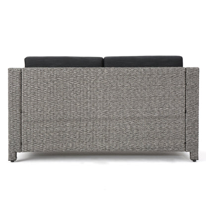 Puerta 4-Piece Outdoor Furniture Set with Water-Resistant Cushions - Rattan