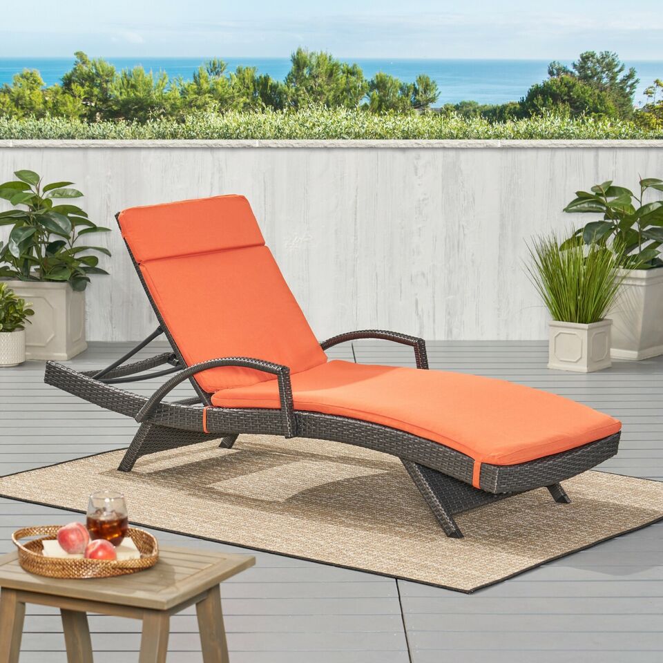 52005.00CUSH-ORG 2PCS Salem Outdoor Chaise Lounge Cushion Without Chaise Lounge