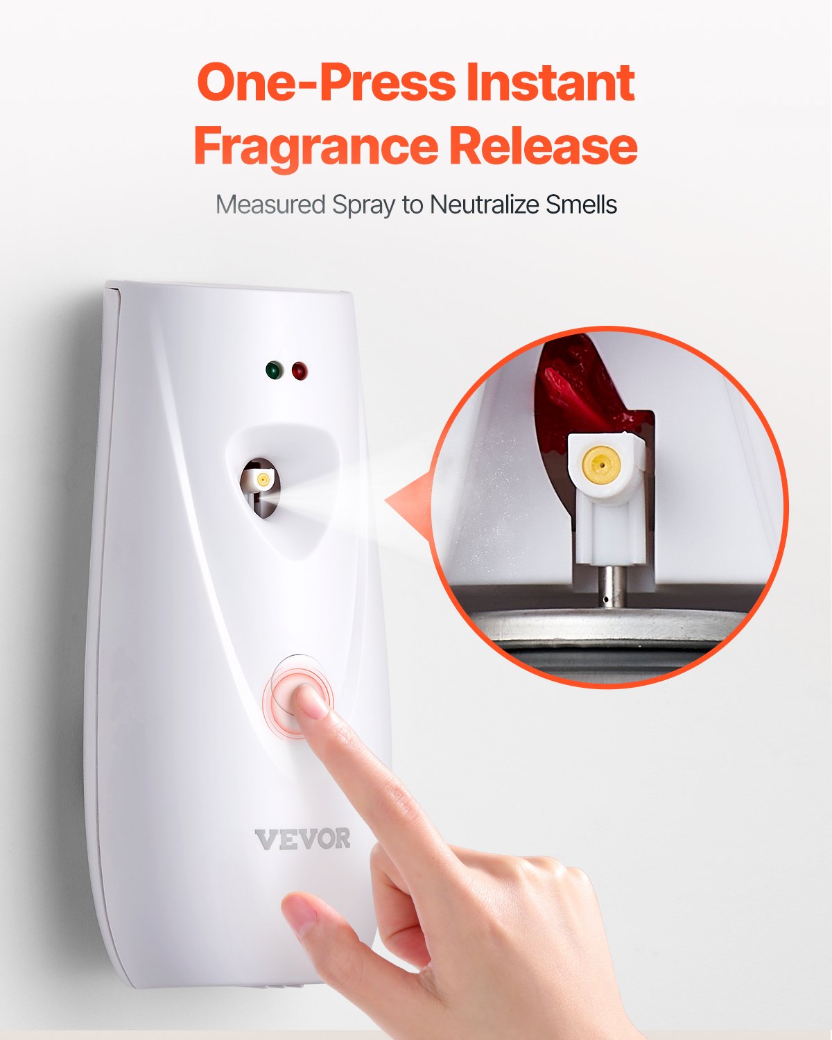 Automatic Air Freshener Spray Dispenser, 4-Pack, Wall Mounted Or Free Standing, Battery Operated, Multiple Time Settings For Home, Indoor, Bathrooms, Offices, Hotels, Commercial Places, White