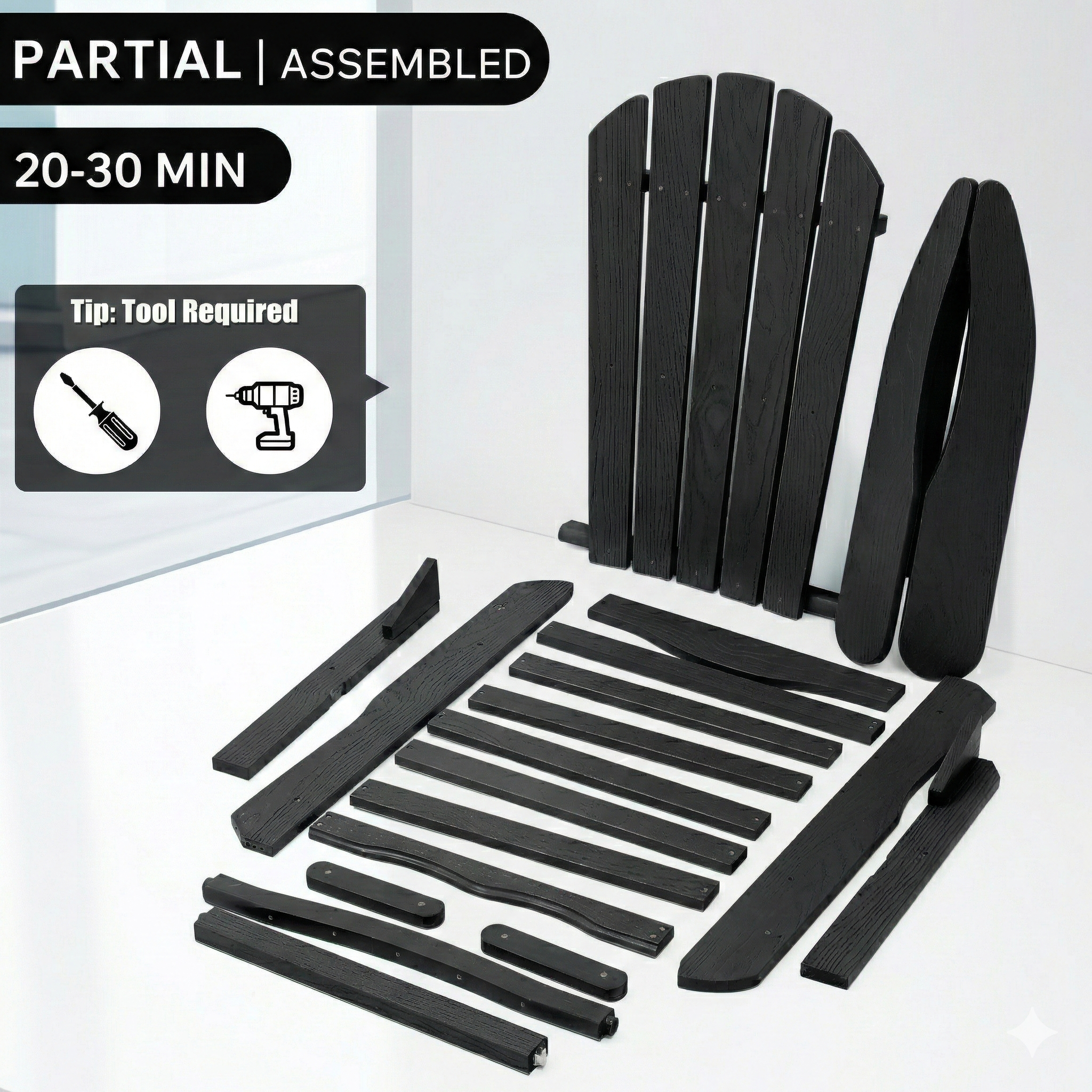 Wood Lounge Patio Chair For Garden Outdoor Wooden Folding Embossed Adirondack Chair Solid Wood Lounge Patio Chair With Wood Grain