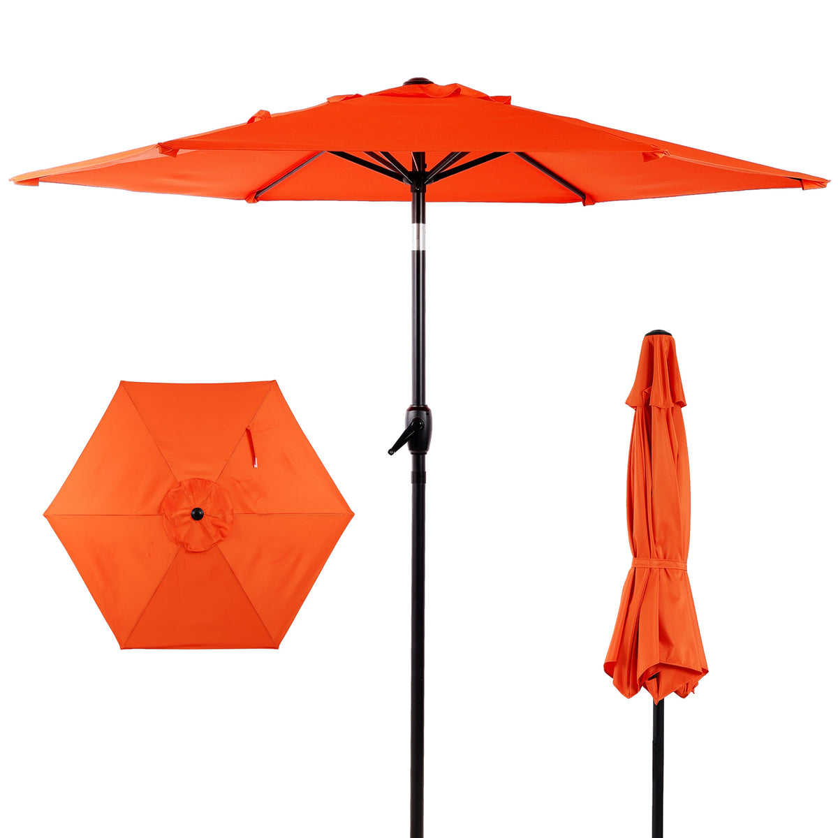 10FT Patio Umbrella with Tilt and Crank Mechanism - Multiple Colors