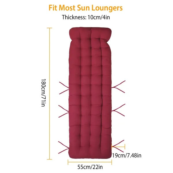 71x22in Plus Type Chaise Lounger Cushion Recliner Rocking Chair Sofa