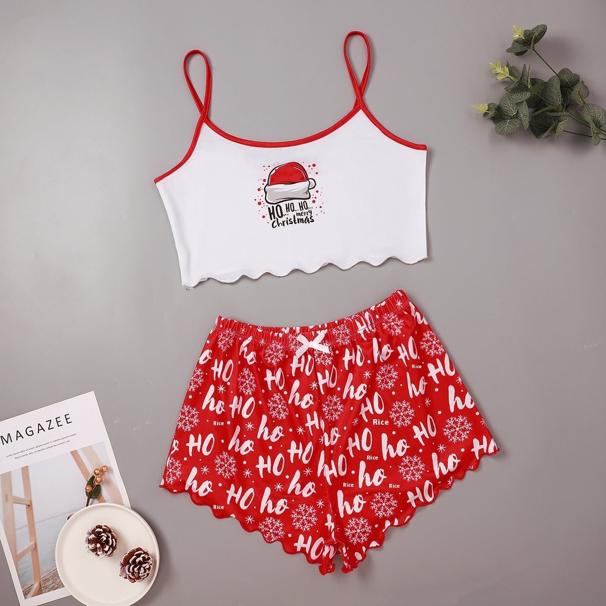 Christmas European And American Thin Pajamas Women&