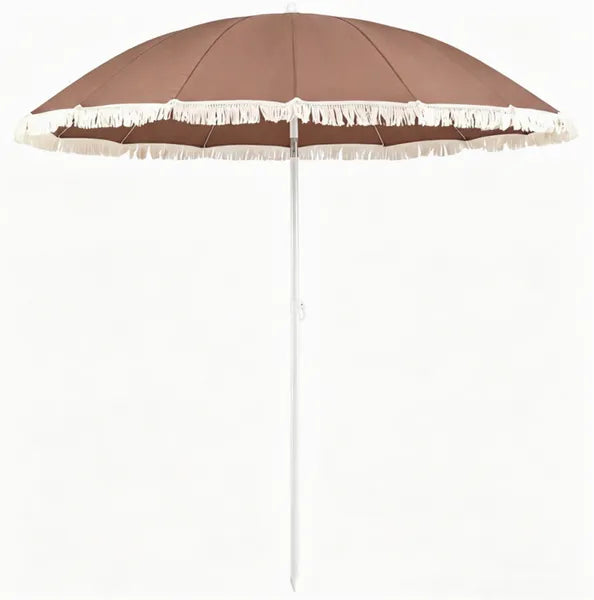 7 FT Boho Patio Umbrella With Fringe Tassel, 30&