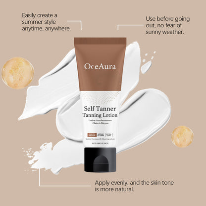 OceAura Hydrating, Moisturizing, Sun-Proof And Tanning Cream, Radiant, Natural Bronze Complexion, Gentle Herbal Essence Lotion