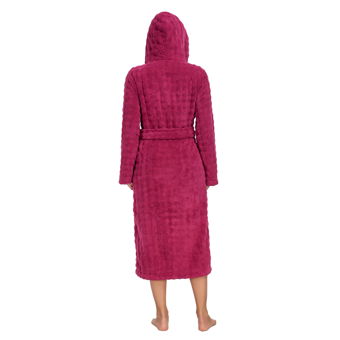 RONGTAI Luxury Plush Absorbency Robe For Women Extra Long Fleece Bathrobe With Hood &amp; Pockets Warm Terry Cloth Loungewear