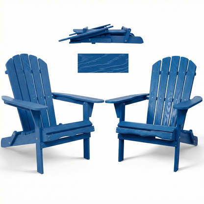 Wood Lounge Patio Chair For Garden Outdoor Wooden Folding Embossed Adirondack Chair Solid Wood Lounge Patio Chair With Wood Grain