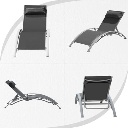 Pool Lounge Chairs Set Of 2-Dark Grey  2 Lounge Chairs