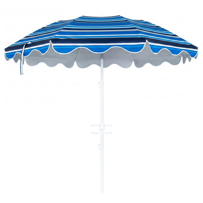Beach Umbrella 6.5 FT with UPF 50+ Sun Protection &amp; Sand Anchor