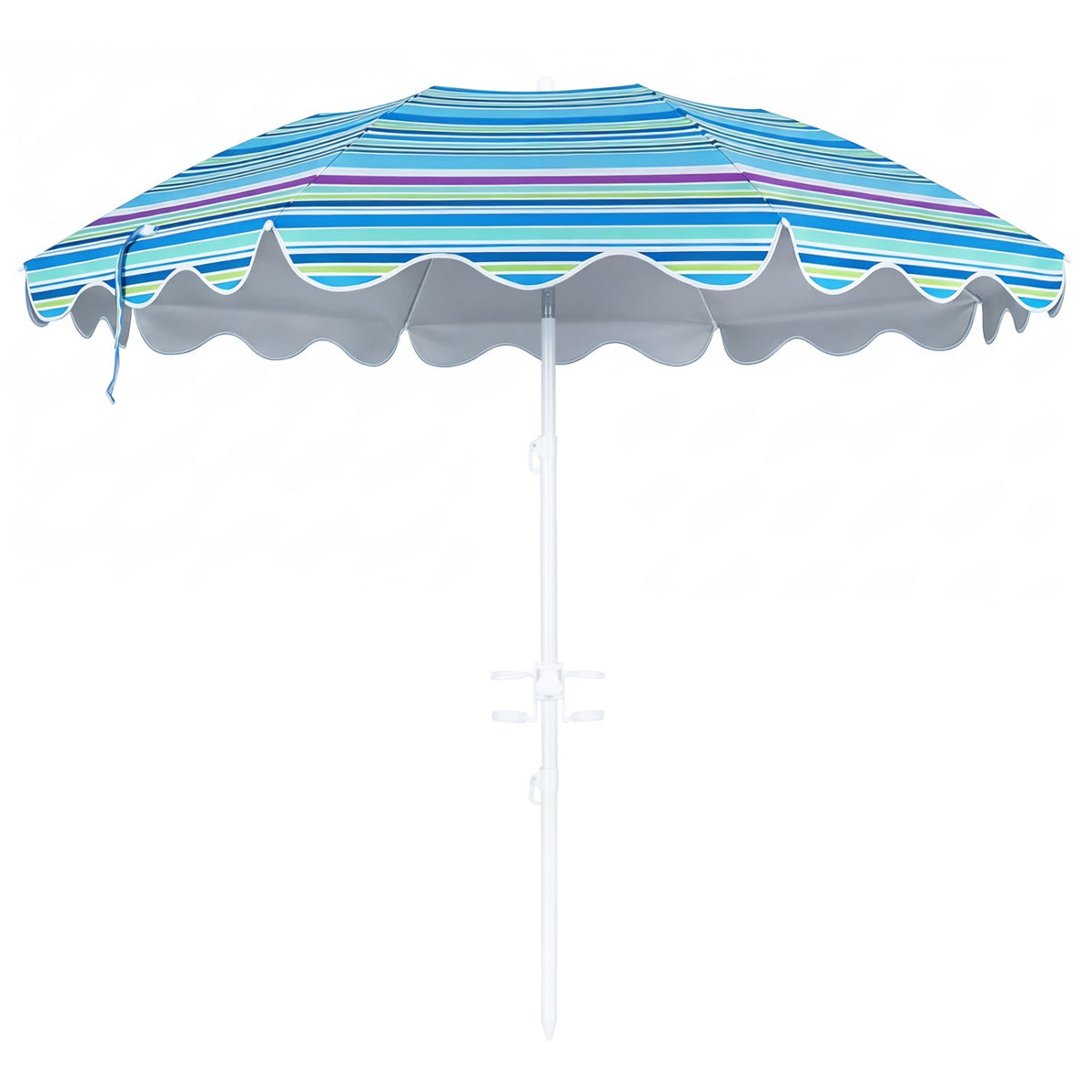 Beach Umbrella 6.5 FT with UPF 50+ Sun Protection &amp; Sand Anchor