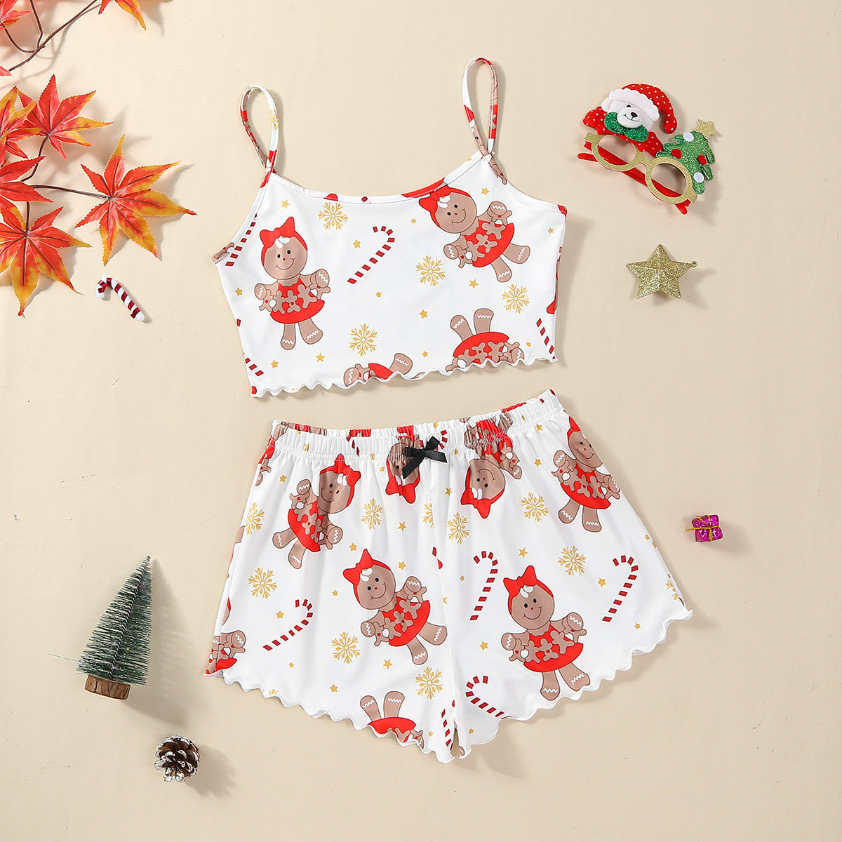 Christmas European And American Thin Pajamas Women&
