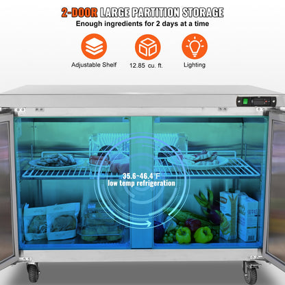 Commercial Refrigerator, 48&