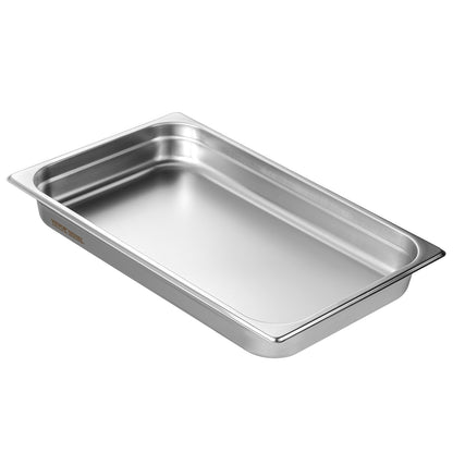 6 Pack Hotel Pans, Full Size Anti-Jam Steam Pan, 0.8mm Thick Stainless Steel Restaurant Steam Table Pan, 2.5-Inch Deep Commercial Table Pan, Catering Storage Food Pan, For Industrial &amp; Scientifi