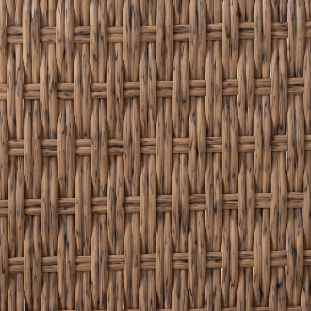 Brown PE Wicker Outdoor Sofa Set with Removable Grey Cushions - 2 Pieces
